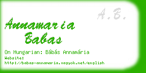 annamaria babas business card